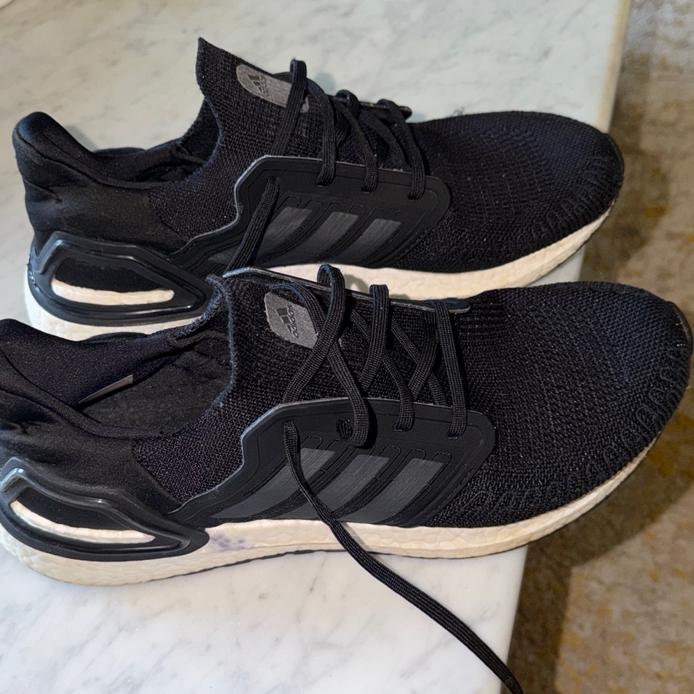 Adidas Black Running Sneakers with White Midsole - size 12